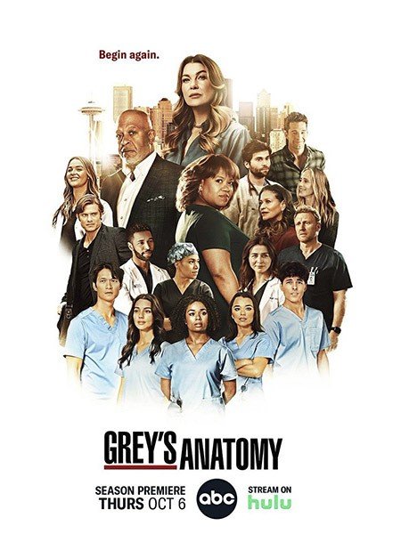 Постер к Анатомия Грей / Анатомия страсти (19 сезон) / Greys Anatomy (2022)